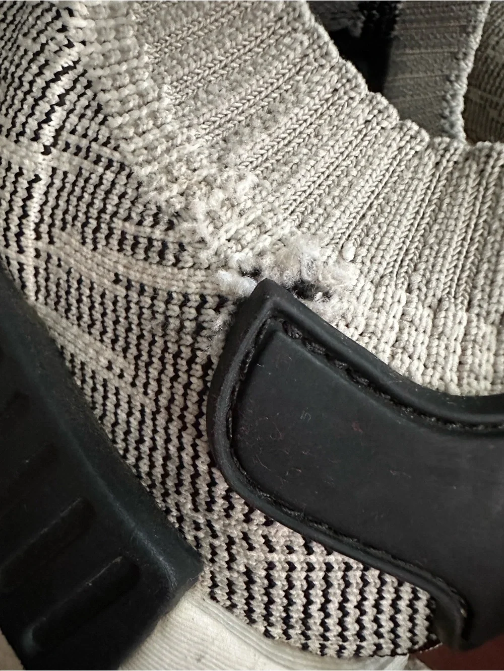 Adidas Boost NMD_R1 Primeknit Sesame Black White AQ0899 Size 12